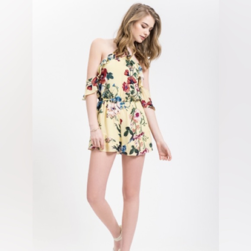 Blu Pepper Floral Romper
